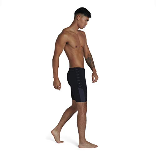 Speedo Boom Logo Splice Jammers, Hombre, Negro (Noir/Gris Oxyde), L