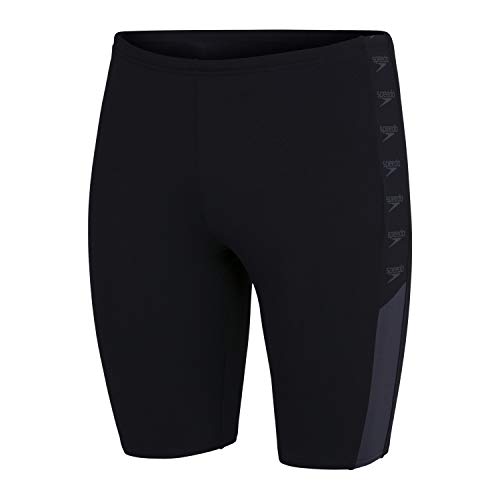 Speedo Boom Logo Splice Jammers, Hombre, Negro (Noir/Gris Oxyde), L