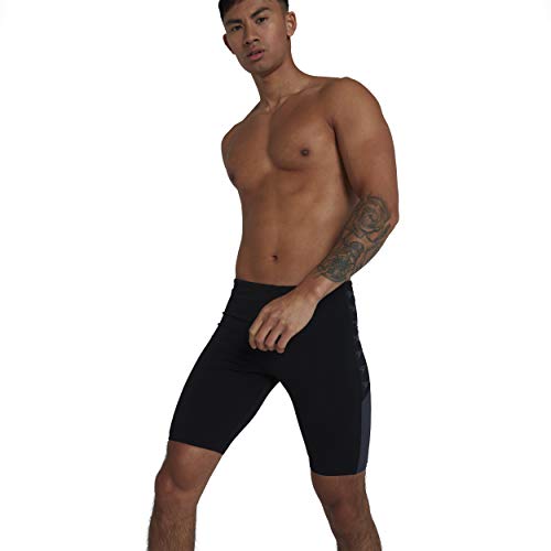 Speedo Boom Logo Splice Jammers, Hombre, Negro (Noir/Gris Oxyde), L