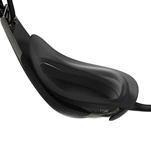 Speedo Fastskin Hyper Elite de Espejo Gafas de natación, Unisex-Adult, Negro/Oxid Grey/Chrome, Einheitsgröße