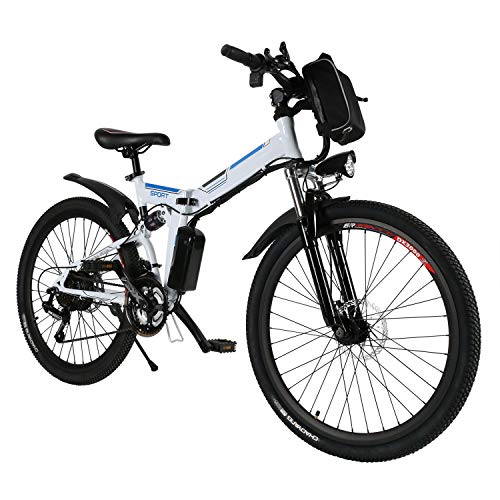 Speedrid Bicicletas eléctricas, Bicicletas Plegables eléctricas de 26 Pulgadas con Ruedas de aleación de magnesio, ebike eléctrica de la Bicicleta de la Ciudad para los Hombres Adultos Las Mujeres