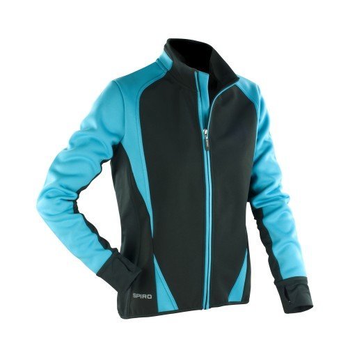 Spiro - Chaqueta Deportiva Modelo Freedom Softshell para Mujer (Grande (L)) (Azul/Negro)