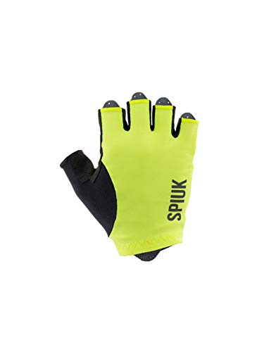 Spiuk Anatomic Guante Corto, Adultos Unisex, Amarillo Fluor, T. M