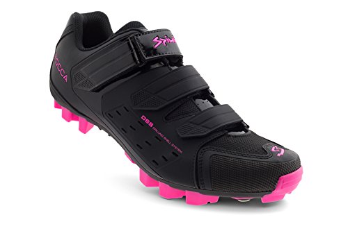 Spiuk Rocca MTB Zapatilla, Unisex Adulto, Negro Mate/Fucsia, 38