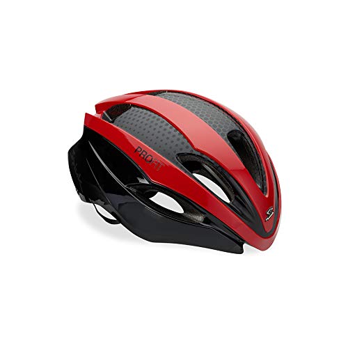 Spiuk Sportline Ae Casco Profit Aero, Adultos Unisex, Rojo/Negro, (S-M) 51-56