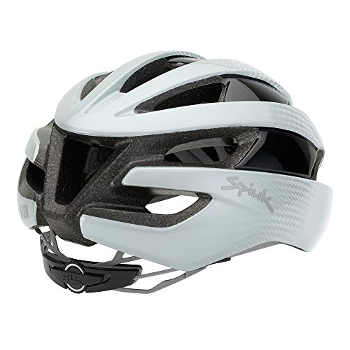 Spiuk Sportline Casco Eleo, Adultos Unisex, Blanco/Plata, (M-L) 53-61