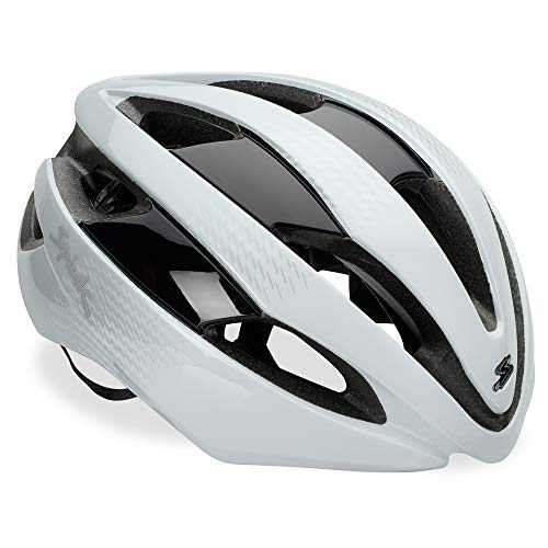 Spiuk Sportline Casco Eleo, Adultos Unisex, Blanco/Plata, (M-L) 53-61