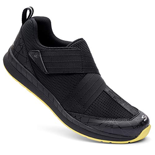 Spiuk Sportline Indoor Zapatilla Motiv, Adultos Unisex, Negro/Amarillo, T. 38