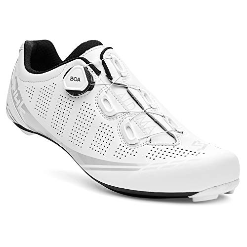 Spiuk Sportline Road C Zapatilla Carretera ALDAMA Carbono, Adultos Unisex, Blanco Mate, T. 44