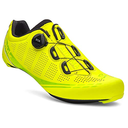 Spiuk Sportline Road Zapatilla Carretera ALDAMA, Adultos Unisex, Amarillo Fluor Mate, T. 39