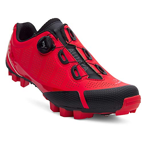 Spiuk Sportline Zapatilla MTB ALDAPA, Adultos Unisex, Rojo Mate, T. 42