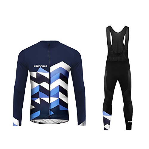 Sports Wear Bike Wear Ciclismo Maillot Hombres Jersey + Pantalones Largos Culote Mangas Largas de Ciclismo Conjunto de Ropa Maillot Entretiempo para Deportes al Aire Libre Ciclo Bicicleta