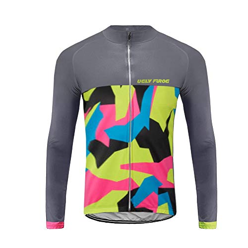 Sports Wear Maillot Ciclismo Hombre, Maillot Bicicleta Hombre, Camiseta Ciclismo con Manga Larga