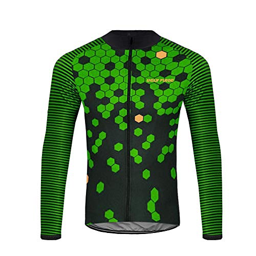 Sports Wear Maillot Ciclismo Hombre, Maillot Bicicleta Hombre, Camiseta Ciclismo con Manga Larga