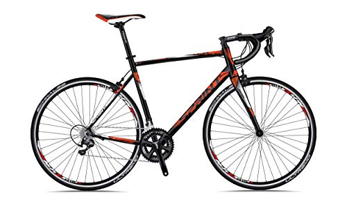 SPRINT Monza Race 28" Bicicleta de Carretera Road Bike 530 mm Negro Mate 3X8 Cambios