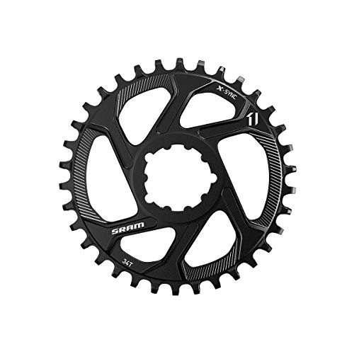 SRAM Eagle X-Sync - Pedalier de Aluminio de 34 Dientes, Montaje Directo, Impulso Compensado, 12 velocidades - Color Negro, 3 mm, Unisex, Eagle, Dorado