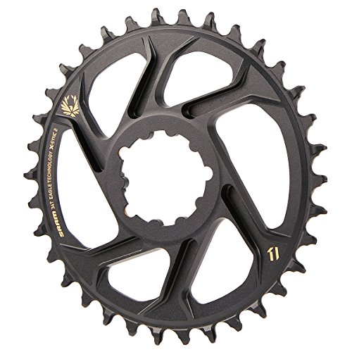 SRAM Eagle X-Sync - Pedalier de Aluminio de 34 Dientes, Montaje Directo, Impulso Compensado, 12 velocidades - Color Negro, 3 mm, Unisex, Eagle, Dorado