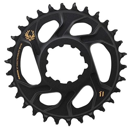 SRAM Eagle X-Sync - Pedalier de Aluminio de 34 Dientes, Montaje Directo, Impulso Compensado, 12 velocidades - Color Negro, 3 mm, Unisex, Eagle, Dorado