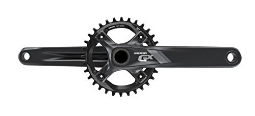 Sram MTB GX 1000 Fat Bike GXP 1 x 11 100mm Spindle 175 Black with 30t X-Sync (GXP Cups Not Included) - Biela para Bicicletas, Color Negro