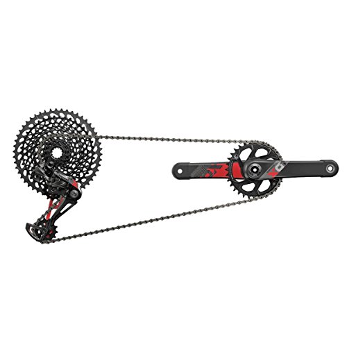 SRAM X01 Eagle Dub Conjunto de Grupo, Unisex, Rojo, 170 mm