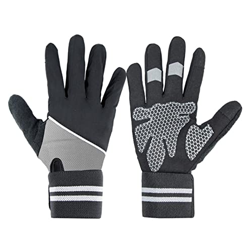 SSDMJ Guantes de Gimnasio Guantes de Levantamiento de Pesas de Dedo Completo con Apto for la muñeca Ajuste for Ejercicio Pesado Fitness Formación de Fitness Bodybuilding