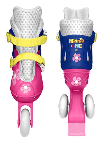 Stamp SAS-Minnie Adjustable Two in One 3 Wheels Skate Size 27-30, Color Pink, (J100930)