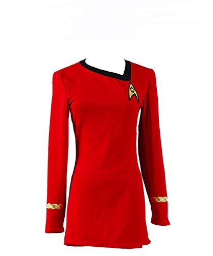 Star Trek - Vestido de uniforme TOS para mujer, color rojo, talla M