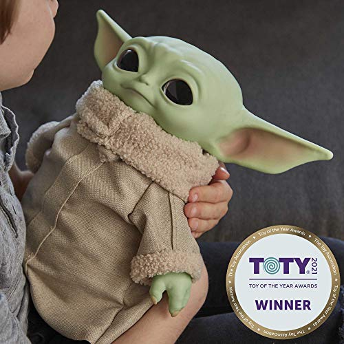 Star Wars Peluche de Baby Yoda de El Mandaloriano - Cuerpo Blando y Base Robusta - 28 cm - Regalo para Fans y Coleccionistas Adultos y Niños