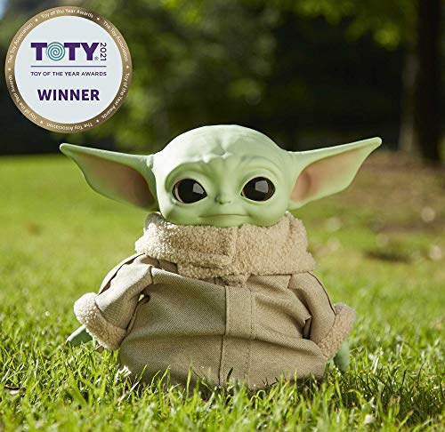 Star Wars Peluche de Baby Yoda de El Mandaloriano - Cuerpo Blando y Base Robusta - 28 cm - Regalo para Fans y Coleccionistas Adultos y Niños