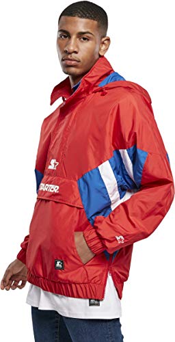 STARTER BLACK LABEL Jacke Starter Windbreaker Chaqueta, Rojo/Azul/Blanco, XL para Hombre