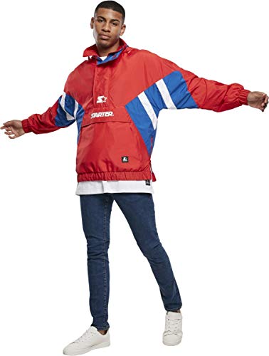 STARTER BLACK LABEL Jacke Starter Windbreaker Chaqueta, Rojo/Azul/Blanco, XL para Hombre