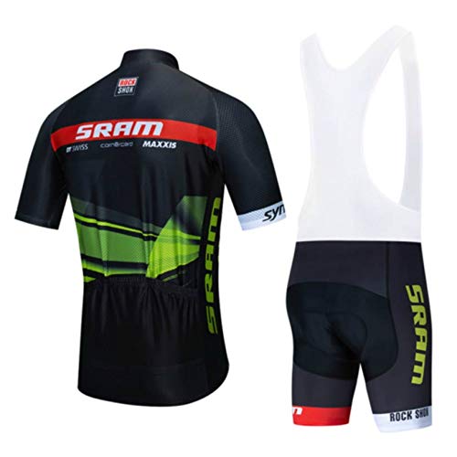 STEPANZU Ropa Ciclismo Verano Hombre Corta Maillot MTB + Pantalones Cortos Transpirable Conjunto Maillot Ciclismo para al Aire Libre Bicicleta Montaña Ropa Hombre