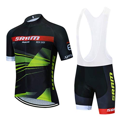 STEPANZU Ropa Ciclismo Verano Hombre Corta Maillot MTB + Pantalones Cortos Transpirable Conjunto Maillot Ciclismo para al Aire Libre Bicicleta Montaña Ropa Hombre