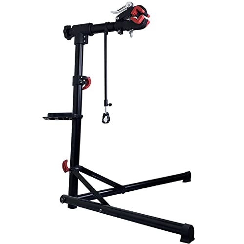 Stonebroo Soporte de Reparación de Bicicletas, Mantenimiento Resistente y Robusto con 2 Patas, Asas de Liberación Rápida, Caballetes para Bicicletas con Abrazadera de Ajuste de 360°, Negro HXL21B