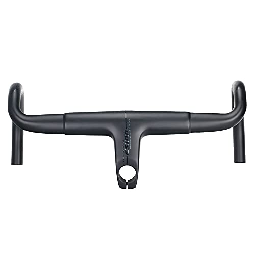 Sucastle Manillar de la Bici Extensor de Fibra de Carbono de 28,6 mm / 31.8mm Integrados Bar Road Manillar de la Bicicleta de Carreras for Bicicleta de Carretera Mate Negro (Size : 100 * 420mm)