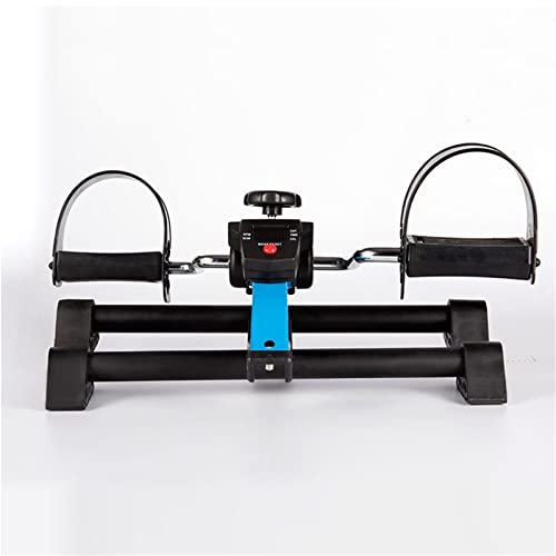 SuDeLLong Ejercitador de Pedal portátil Pedal Plegable Ejercitis Mini Ejercicio Bike Peddler Ped Peddler Desk Bike Brazo y Pierna Peddler Machine con LCD Monitor (Color : Azul, Size : 28x14.5x43CM)