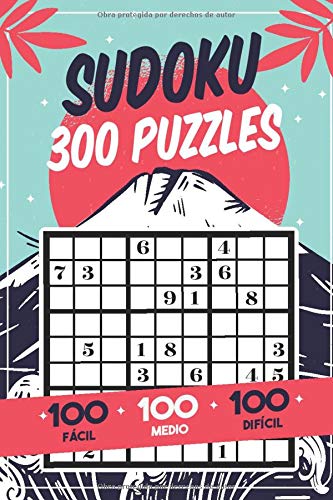 Sudoku 300 Puzzles - 100 Fácil, 100 Medio, 100 Difícil: Libro de sudoku para adultos, Libro de pasatiempos, Sudoku (diseño japonés) - Libro #4
