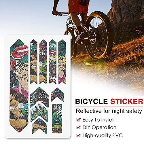 SUFUL película Protectora de Cuadro de Bicicleta Personalizada, Material de PVC Impermeable y Resistente a los arañazos, Adecuado para Bicicletas de montaña/Bicicletas de Carretera (Color)