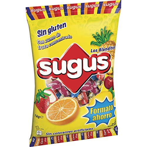 Sugus Caramelos Blandos con Zumo de Fruta, Paquete de 1 Kg