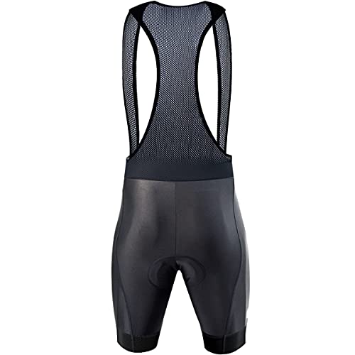 SUHINFE Culotte con Ttirantes Ciclismo para Hombre, Shorts de Bicicleta con Correas de Hombro Ligeras, Almohadilla de Esponja de Alta Elasticidad y cincha Antideslizante, Negro, XXL