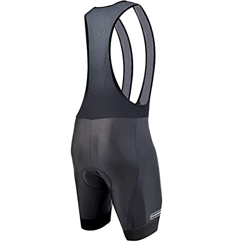 SUHINFE Culotte con Ttirantes Ciclismo para Hombre, Shorts de Bicicleta con Correas de Hombro Ligeras, Almohadilla de Esponja de Alta Elasticidad y cincha Antideslizante, Negro, XXL