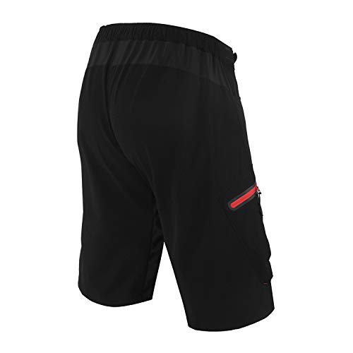 SUKUTU Pantalones Cortos de Ciclismo para Hombre Pantalones Cortos de MTB Pantalones Cortos de Bicicleta de montaña Pantalones Cortos de Ciclismo Holgados y Transpirables