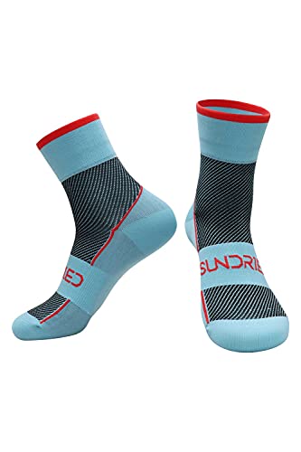 SUNDRIED azul bici del camino de ciclo superior Calcetines MTB y la bici del camino de ciclo Accesorios Ropa (azul, LXL)