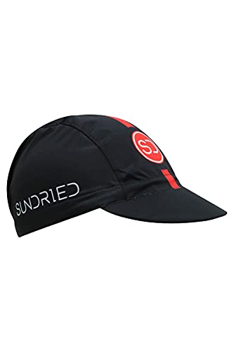 SUNDRIED Bajo Ciclismo Casco de cráneo Cap Raya Ciclismo Sombrero Accesorios Tapa de Bicicletas (Negro)