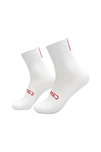 SUNDRIED camino blanco ciclo de la bici MTB Calcetines prima y la bici del camino de ciclo Ropa Accesorios (blanco, SM)