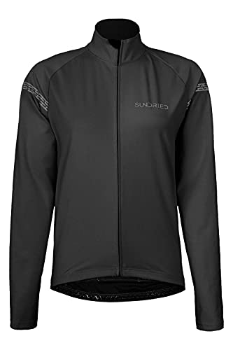 SUNDRIED Ciclo chaqueta a prueba de viento Agua Chaqueta del ciclo resistente de mujeres MTB Kit Ciclo de la bici de carretera (Negro, XS)