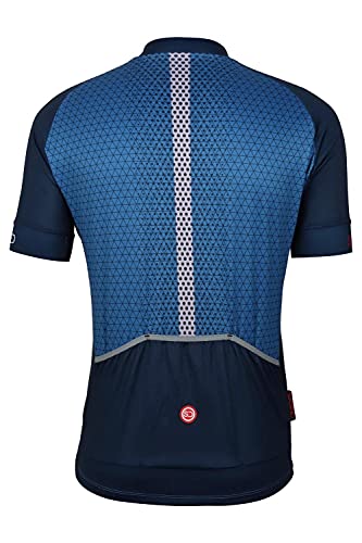 SUNDRIED Hombre Manga Corta Ciclismo Jersey Road Bike Cicling Top Mountain Bike Shirt Kit de Ciclismo (Azul, S)