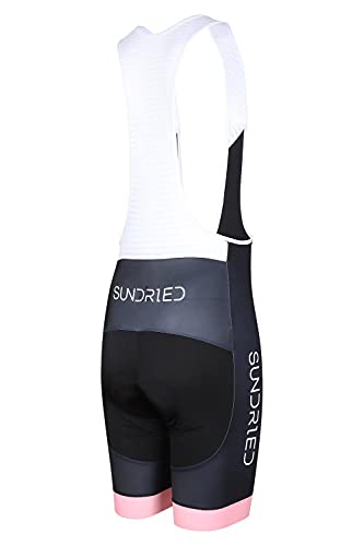 SUNDRIED Hombre Pantalones Cortos Acolchados Pantalones Cortos de Carretera Pantalones Cortos de Ciclismo Bicicleta de montaña Pantalones Cortos de Ciclo (Rosa, S)