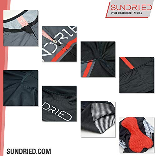 SUNDRIED Hombres Pro Traje de manga corta Trisuit Triatlón Ironman mejor para Racing Tri Suit (Negro, M)