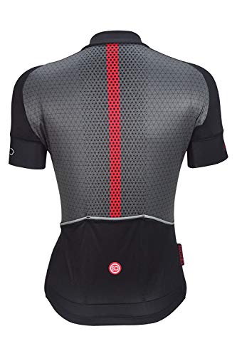 SUNDRIED Jersey Ciclo para Mujer de Manga Corta Ciclismo de Carretera y de montaña Bici Jersey (M, Negro)